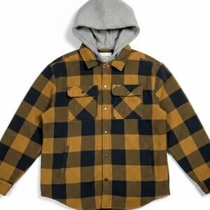 Matix Plaid Sherpa Lined Snap Front Flannel Shacket Men's Large Outdoors Skate